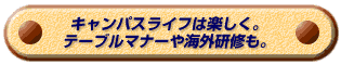 キャンパスライフは楽しく。テーブルマナーや海外研修も。